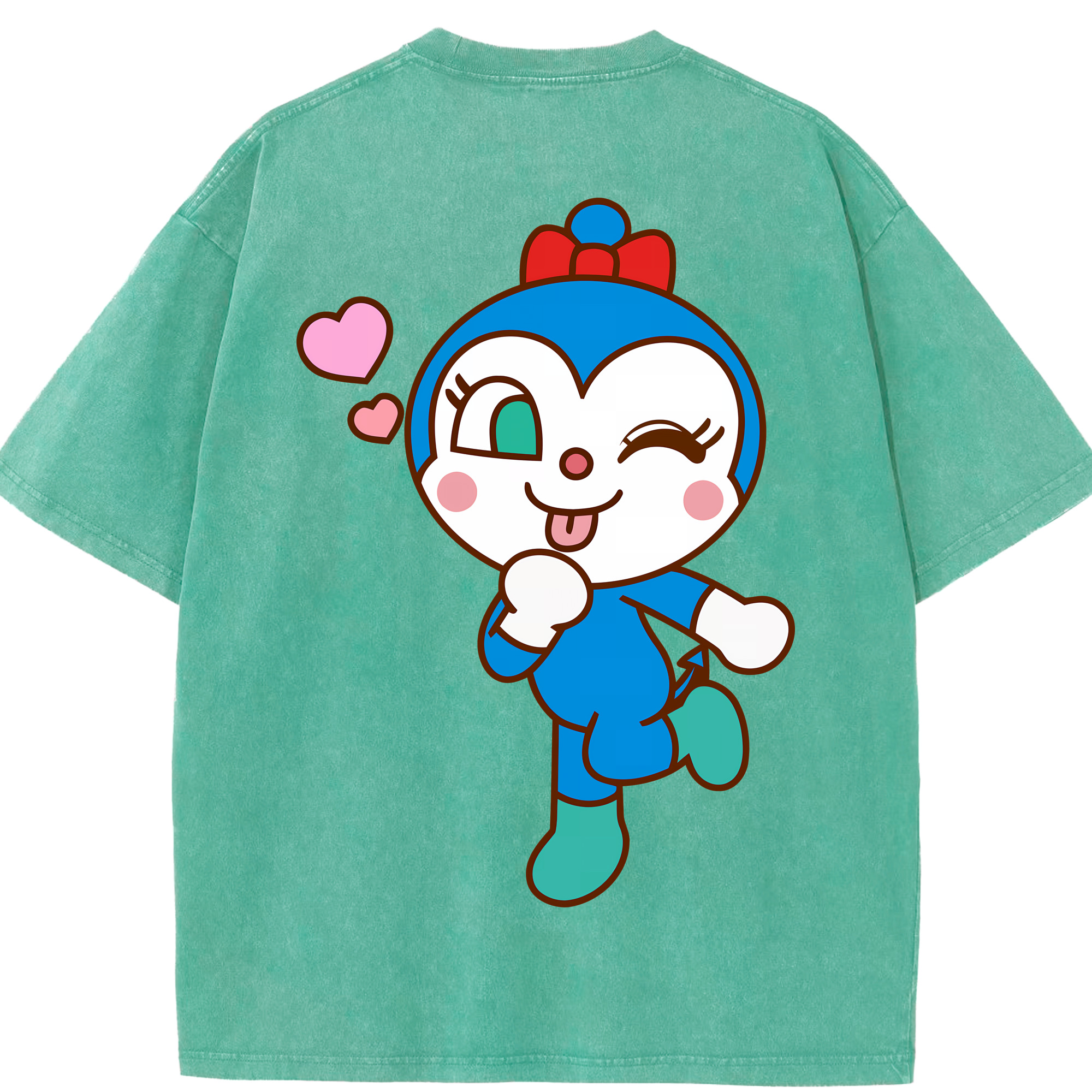（画像用） アンパンマン Anpanman 綿100% ヴィンテージ風 半袖Tシャツ（背面プリント）